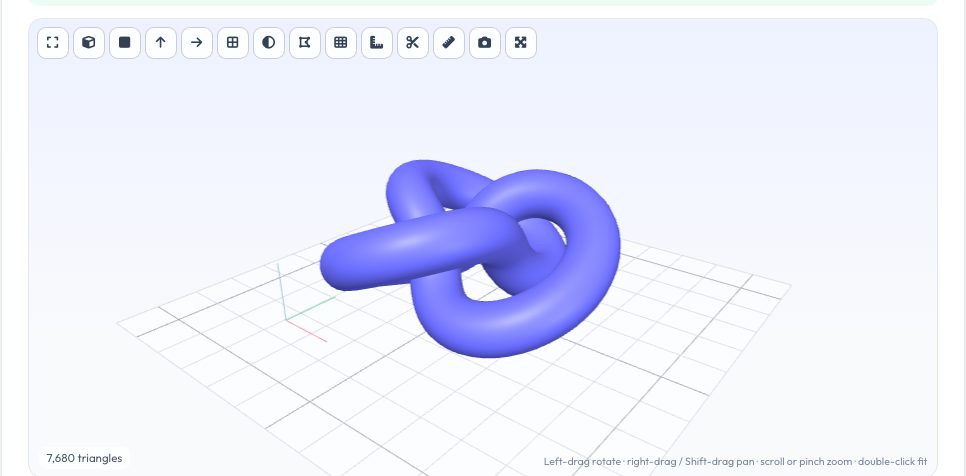 Screenshot of the free 3D Model Viewer & Analyzer (STL, OBJ, 3MF, STEP…) tool on AZRS QuickFix